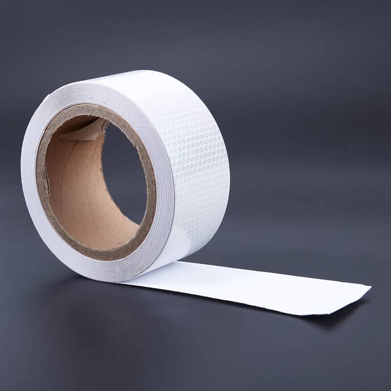 10M X 5Cm Veiligheid Waarschuwing Tape Reflecterende Tape Zelfklevende Tape Reflecterende Strip Verkeer Reflecterende Stickers Kleur Van wit