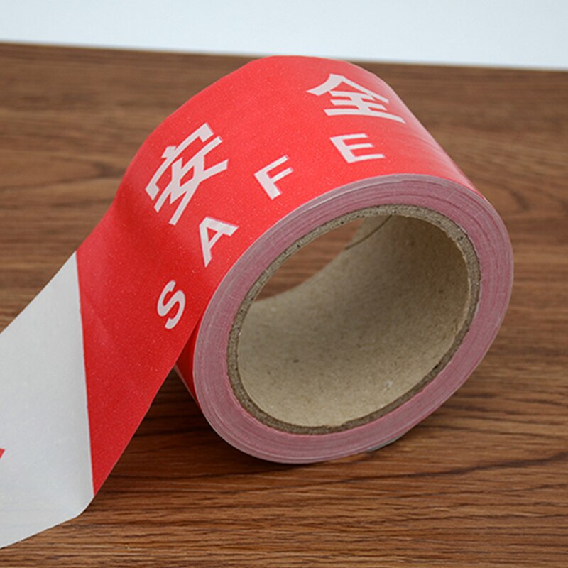 100m Disposable Safety Cordon Warning Strip Red White Runway Belt Caution Tape PUO88