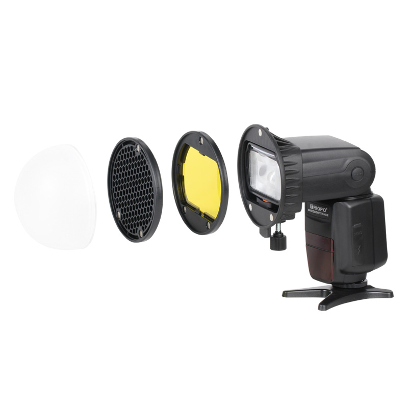 TRIOPO MagDome Color Filter, Reflector, Honeycomb, Diffuser Ball Kits For GODOX tt600 TT685 V860II YN560III/IV Flash VS AK-R1