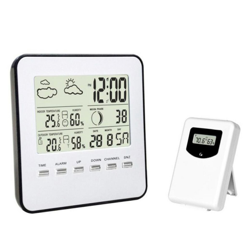 Digital Transparent Display Thermometer Hydrometer Indoor Outdoor Station Temperature And Humidity Meter S3308B