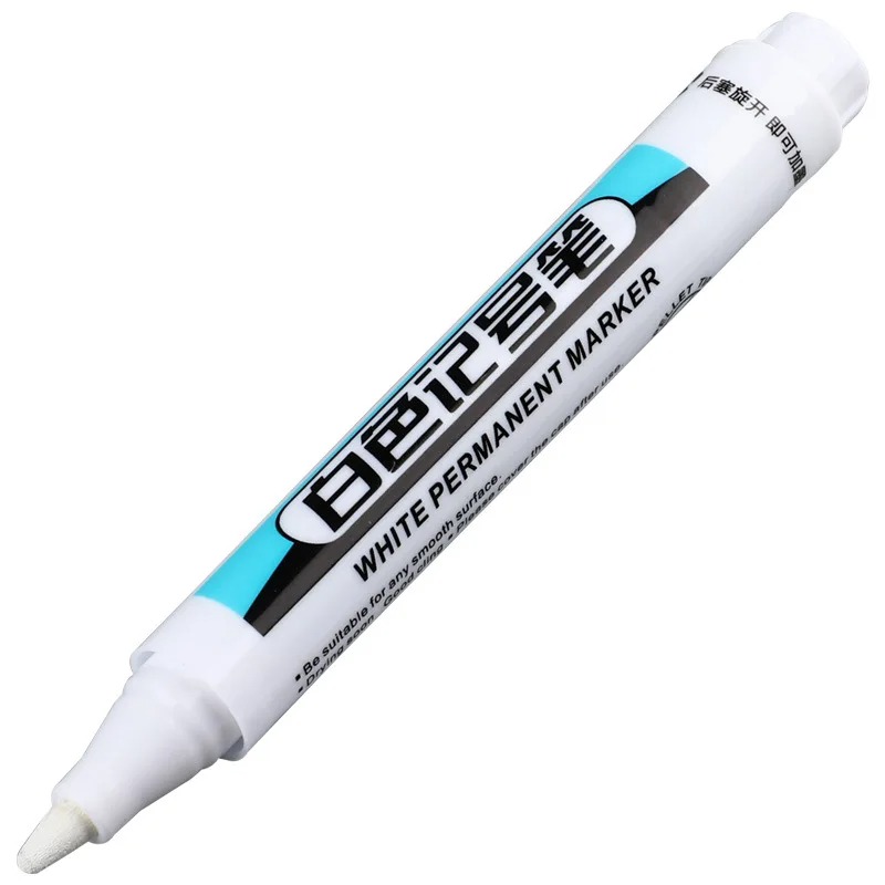 Marqueur de trou profond blanc, peinture en continu, ensemble de stylos pour bois, roche, plastique, cuir, verre, pierre, métal, toile, céramique, 0.7mm: Rouge