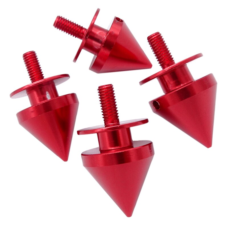 4 Pcs Alloy of Pack Fasteners Nuts Bolt Car Spike Front Bumper Hatch Lids Quick Release Fasteners Kit Red QRF015