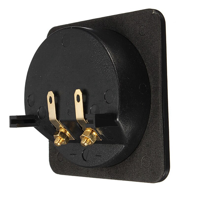 LEORY Square Speaker Junction Box Recessed Speaker Terminal Board With 2 Copper Screw Binding Ports