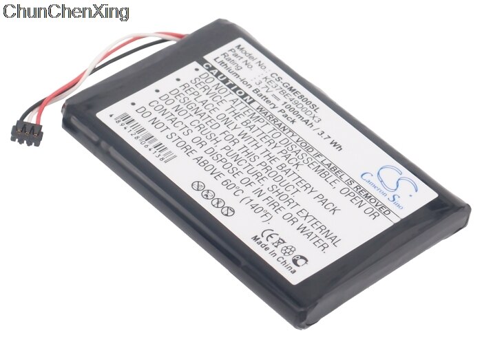 Cameron Sino GPS Battery - 1000mAh Rechargeable for Garmin Edge 800, 810