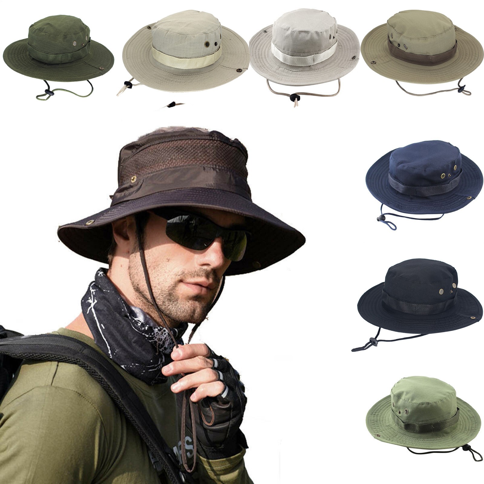 Grand chapeau de soleil avant-toit pour homme, casquette pour homme, , équitation, randonnée, pêche, plein air, , pare-soleil, 7