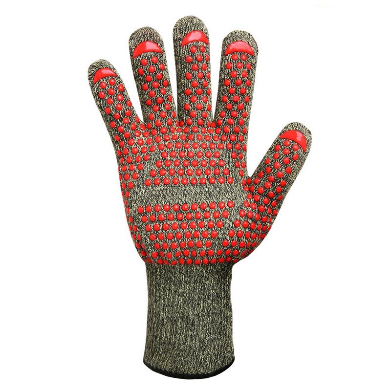 1 stück Wärme beständig handschuhe 500/800 grad Grill ofen hohe temperatur Nicht-Unterhose handschuhe isolierung Anti-verbrühungen Mikrowelle: L