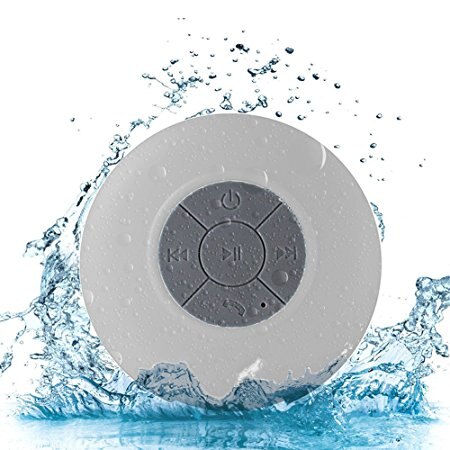 Minialtavoz Bluetooth portátil, resistente al agua, para ducha, piscina, baño, Outdo, playa, coche, inalámbrico, manos libres, Audio portátil: Blanco