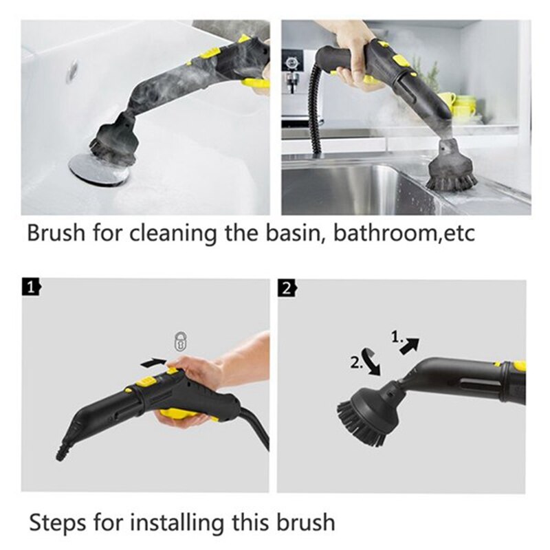 Steam Cleaner Slit Nozzle Brush Sprinkler Nozzle Head for Karcher SC1 SC2 SC3 SC4 SC5 SC7 Big Round Brush Steam Mop