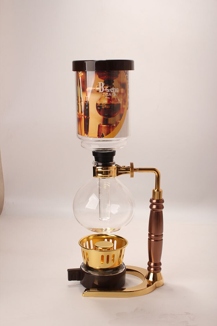 Nouvelle cafetière Syphon 3 tasses avec poignée or/or rose/cafetière Syphon/infuseur de thé de syphon au