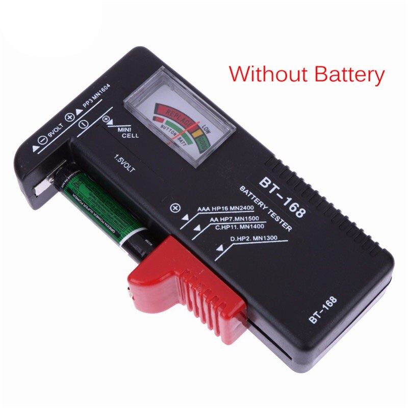 BT168 Portable Universal Digital Battery Tester Volt Checker For AA AAA 9V Button Multiple Size Battery Tester Checker