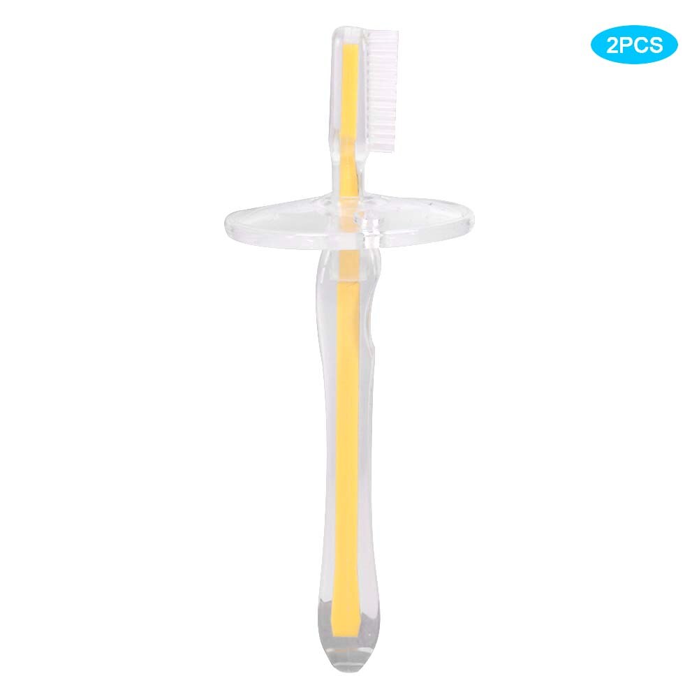 2 Stuks Baby Baby Tandenborstel Zachte Siliconen Tanden Massage Borstel Tanden Schoonmaken Tool Baby 'S Training Tandenborstels Tandheelkundige Zorg