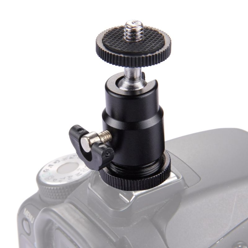 360 Degree Mini Tripod Ball Head Mount Shoe Tripod Head Tripod Screw Head With Lock Swivel For Konsait Brand