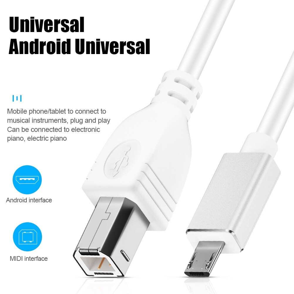 Câble USB Micro/Type C vers USB B Midi, pour imprimante de musique électronique, cordon d&#39;interface MIDI, Instrument, contrôleur Midi, câble de clavier