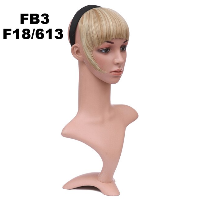 Girlshow – frange synthétique frange courte avec tresses, bandeau, frange émoussée FB3, 6 pouces, 16 couleurs disponibles, 50g, 1 pièce: FB3 Color F18-613