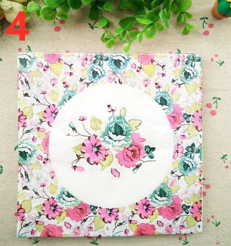 Napkins-20pcs de papel para el almuerzo, servilleta de papel impresa para Decoupage, serie lavanda, 33x33cm