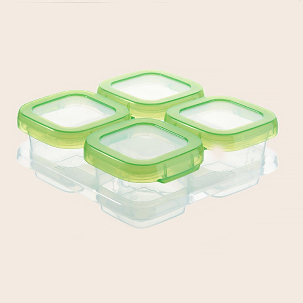 Container Refrigeration Safe Seal Stackable Portable Baby Block Food Storage Reusable Dispenser Snacks: Default Title