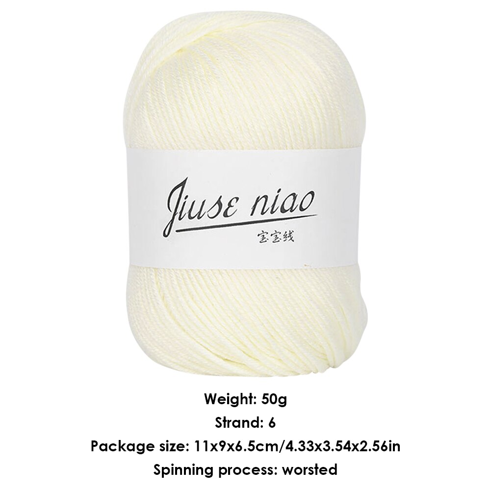 Fil de ruban à tricoter de ligne Rival doux | Fil fin en coton 50g/roll pour couture au Crochet, tricot doux, bricolage pour bébé: A