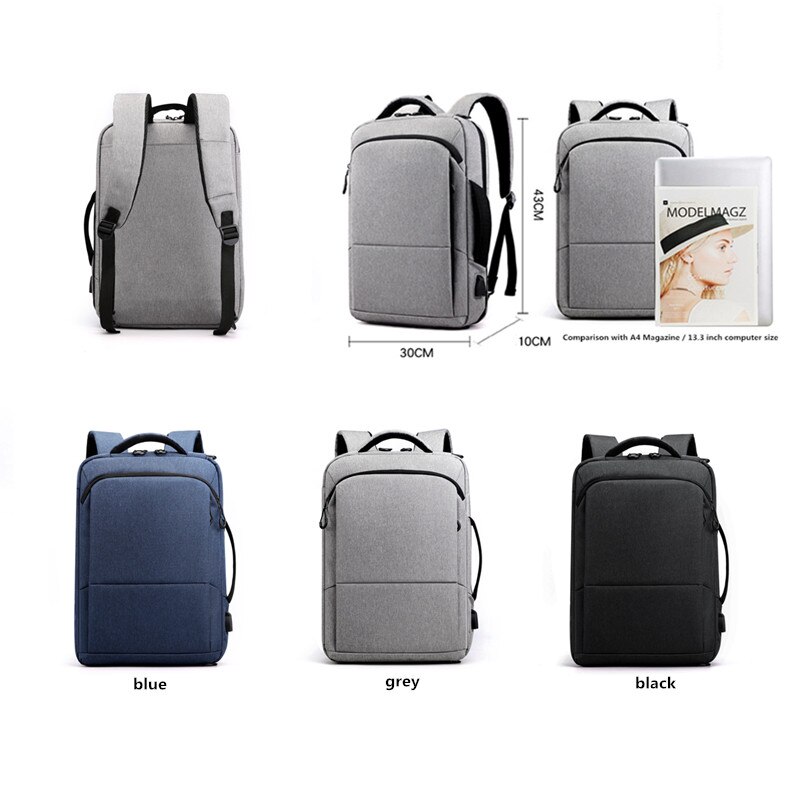 FengDong college student school backpack for boy male business travel laptop backpack usb big book bag backbag men school bag