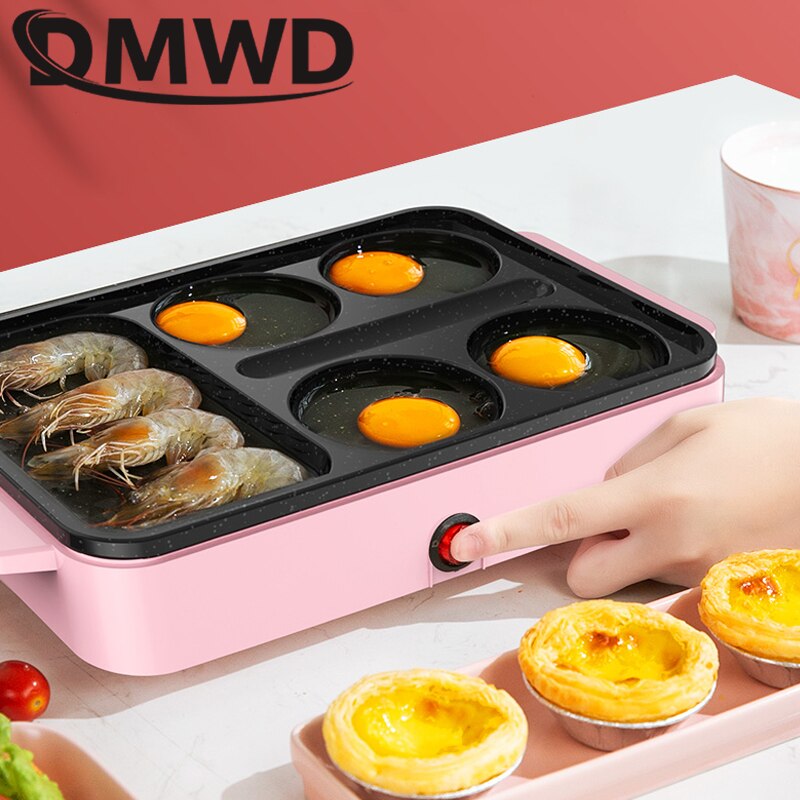 Electric Eggs Hamburger Baking Machine Griddle Red Beans Cake Pie Crepe Maker MINI Breakfast Pancake Omelette Egg Frying Pan EU