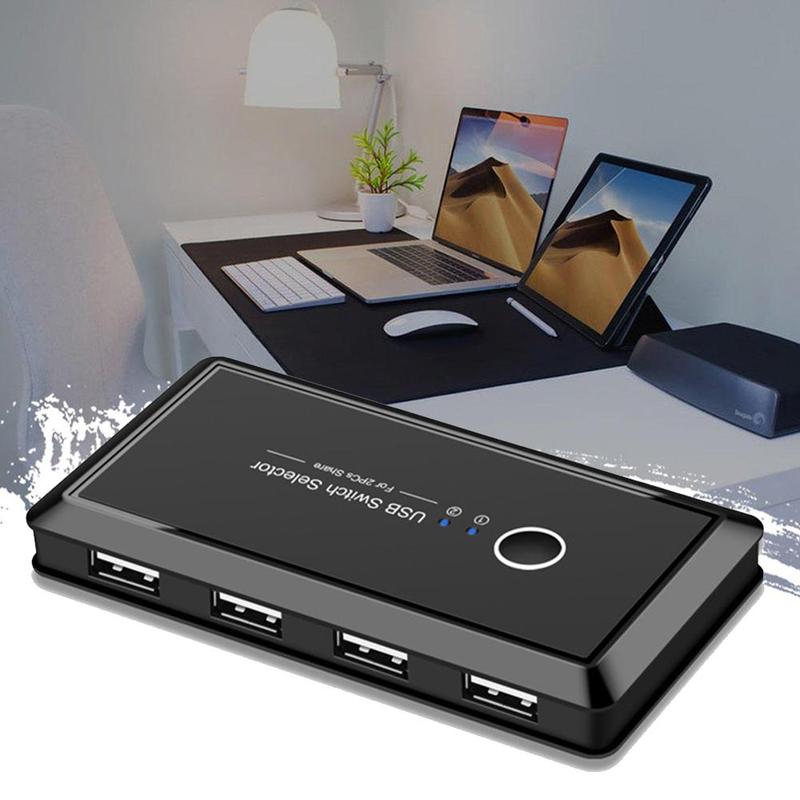 interruttore USB 3.0 selettore interruttore 2 porte pc condivisione 4 dispositivi USB 2.0 per tastiera topo scanner stampante Kvm interruttore centro