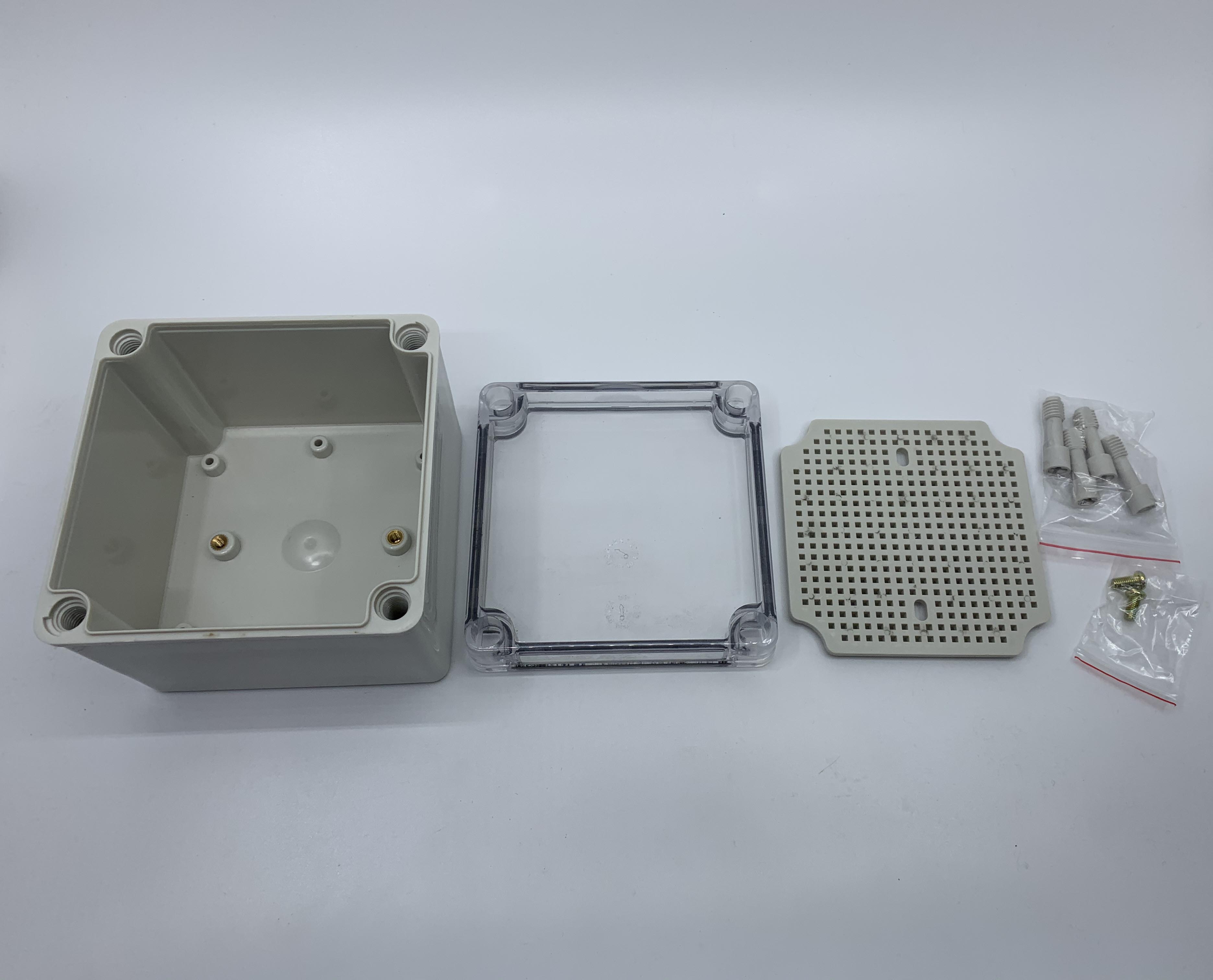 IP67 Waterdichte Plastic Abs Behuizing Voor Elektronica Met Montage Board Elektrische Transparante Cover Behuizing Junction Box Case: 125x125x75 clear