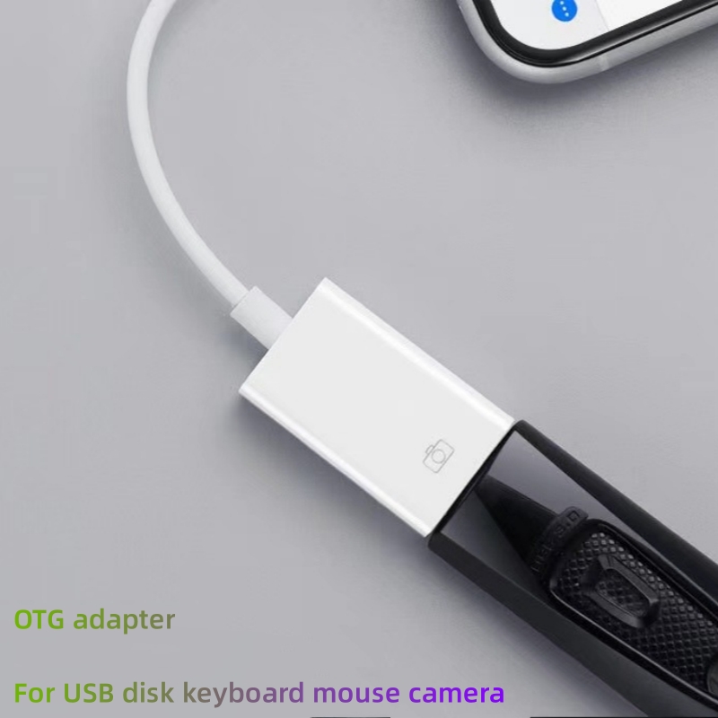 Para adaptador Lightning a USB OTG para ipad iPhone14 13 12 11 Pro mini xr 8 7 para leer datos de transferencia conectar dispositivo USB externo