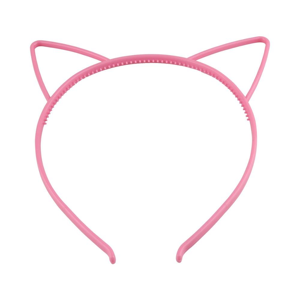 Solid Candy Colour Color Plastic Cat Ear Tiara Princess Headband Hair band With Teeth girls kids Hair Accessories: P2