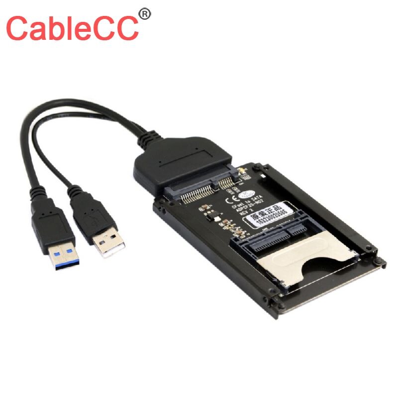Cablecc Sata 22Pin Naar Usb 3.0 Naar Cfast Card Adapter 2.5 &quot;Hard Disk Case Ssd Hdd Voor Pc