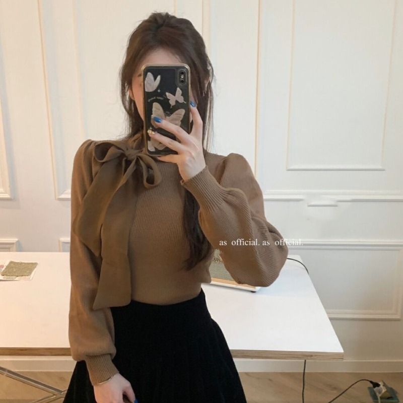 Maglione Donna Girocollo A Maglia - Pullover Casual Autunnale In Pile Polyestere Morbido - Foto 12