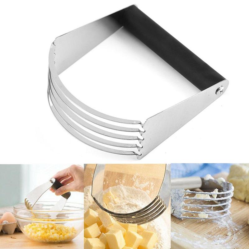 Manual Dough Blender Baking Tool Pastry Blades Flour Mixer Steel Anti Slip Chef Pastry Cutter Kitchen Accessories