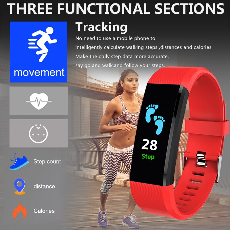 Slimme Horloge Mannen Vrouwen Hartslagmeter Bloeddruk Fitness Tracker Smartwatch Sport Horloge Voor Ios Android