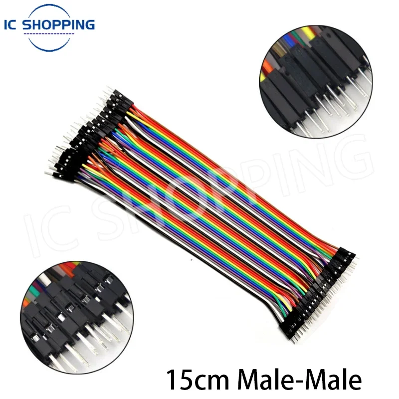 Jumper Wire 40PCS DuPont Line DuPont-kabelverbinding man op man + vrouw naar vrouw en man-vrouw voor Arduino DIY KIT: Roze
