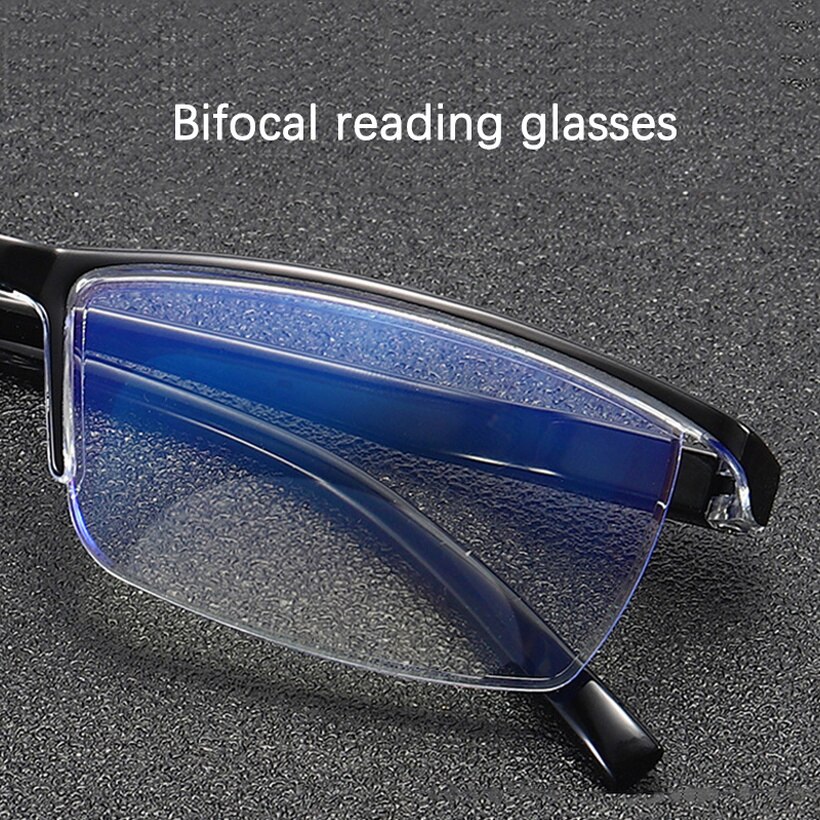 Gafas de lectura bifocales para hombres y mujeres, lentes bifocales de lectura con acabado Anti luz azul, dioptrías + 1,5 2,0 + 2,5 3,0 3,5