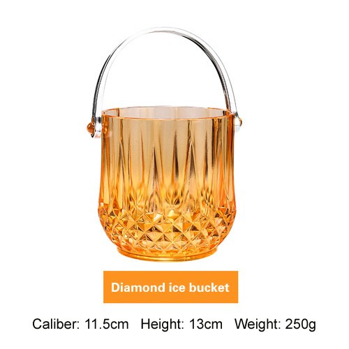 Acrylic Ice Bucket commercial champagne barrel plastic ice bucket hotel bar KTV ice bucket ice bucket wine cooler: B