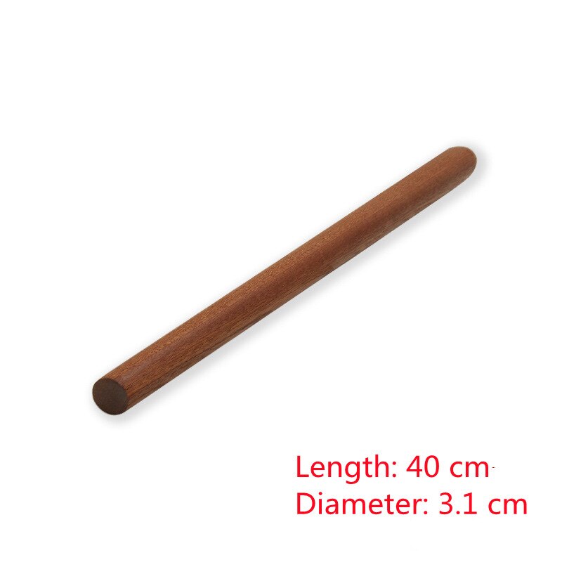1pcs Portable Solid Rolling Pin Natural Wood Cooking Tools Fondant Cake Decoration Rollers Dough Roller Kitchen Tool Accessories: 40CM
