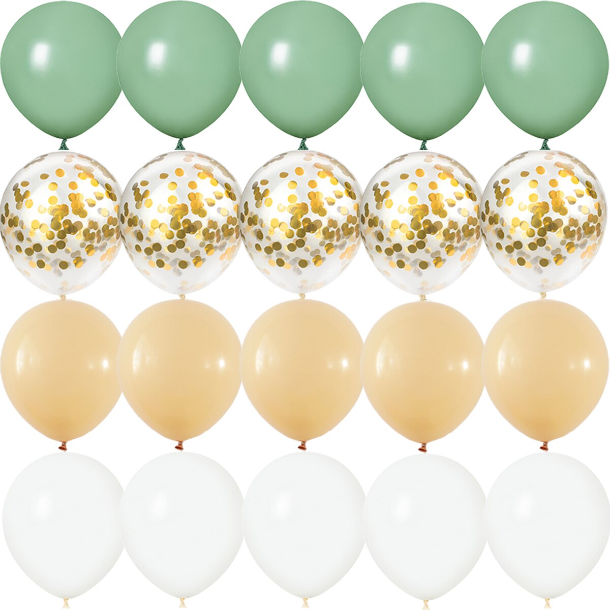 Globos dorados para de cumpleaños, color verde aguacate, confeti metálico para Baby Shower, boda, aniversario, Globos de boda, decoraciones