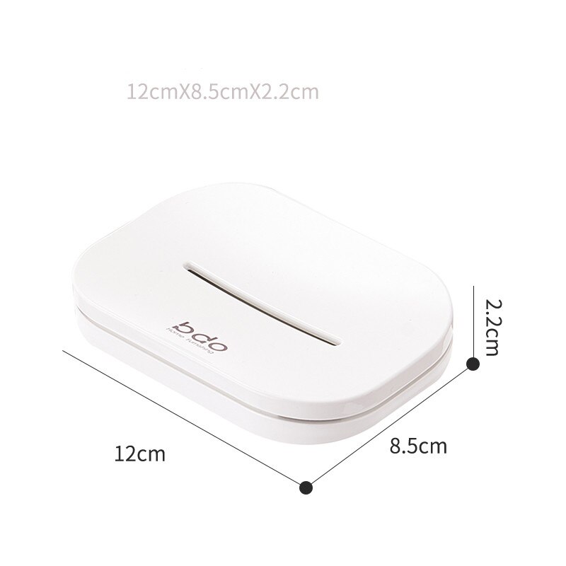 Caja de jabón nórdica de Color sólido, accesorio de plástico redondo y cuadrado para el hogar, doble capa, sin perforaciones, para colgar en la pared, suministros de baño y ducha: A1