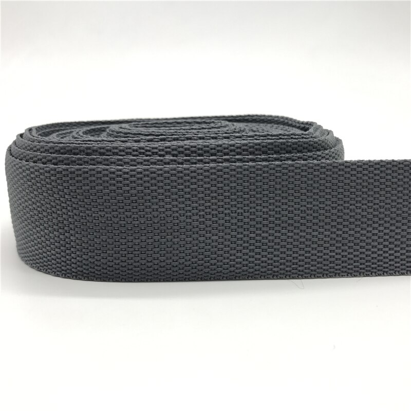 2 jardy 38mm PP wstążka saszetka na pasek nylonowa taśma wstążka do plecaka taśma szyta torba akcesoria do paska: DeepGrey