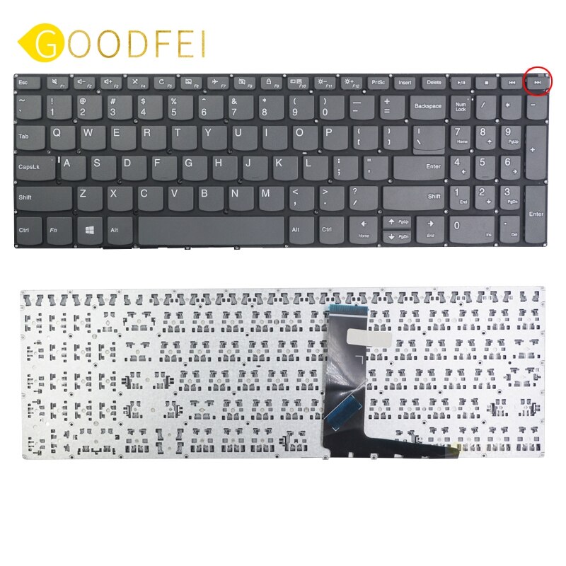 Genuine Laptop Replacement Keyboard for Lenovo IdeaPad 320-15 320-15ABR 320-15AST 320-15IAP ISK IKB 520-15 US English keyboard: no backlit B