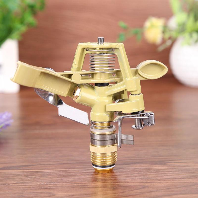 1/2 Inch Copper Rotate Water Sprinkler Spray Nozzle Connector Rocker Arm Garden Irrigation Fountain Watering System Garden Tools