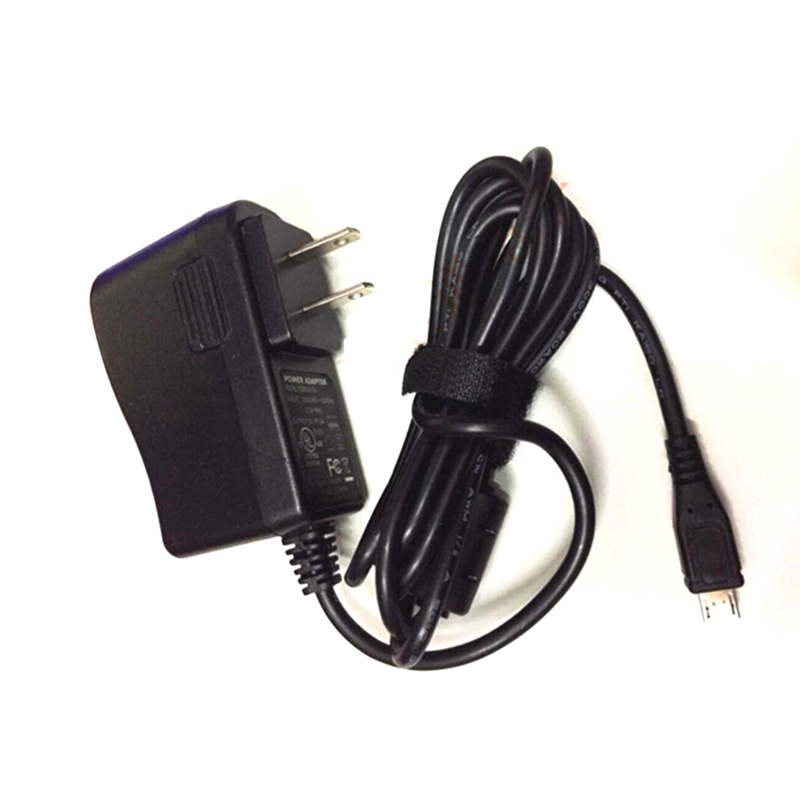 Cargador Micro USB de 5V y 1A, adaptador de fuente de alimentación de 5W, Cable de carga de 5V y 1000mA para teléfonos inteligentes Android, Altavoz Bluetooth: Negro
