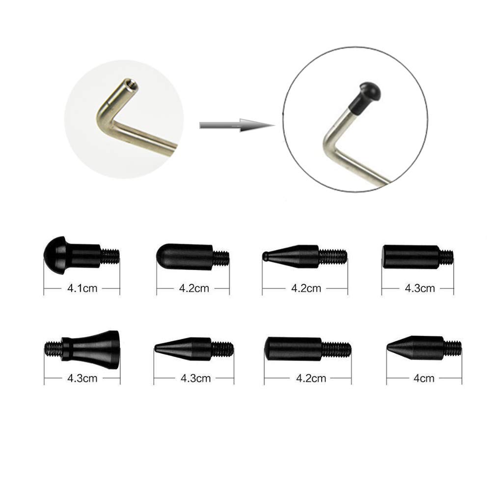 Furuix PDR Dent Removal Rods Tools Dent Repair Kit Rod Whale Tail tap down with R1 push hooks