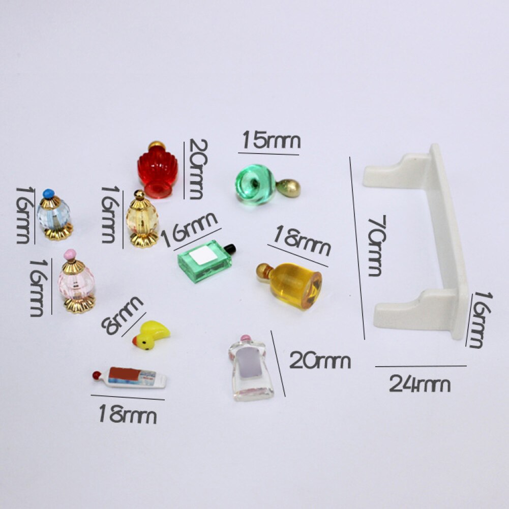 Étagère de parfum Miniature pour enfants, simulation de scène, modèle 1/12, accessoire de maison de poupée à monter soi-même