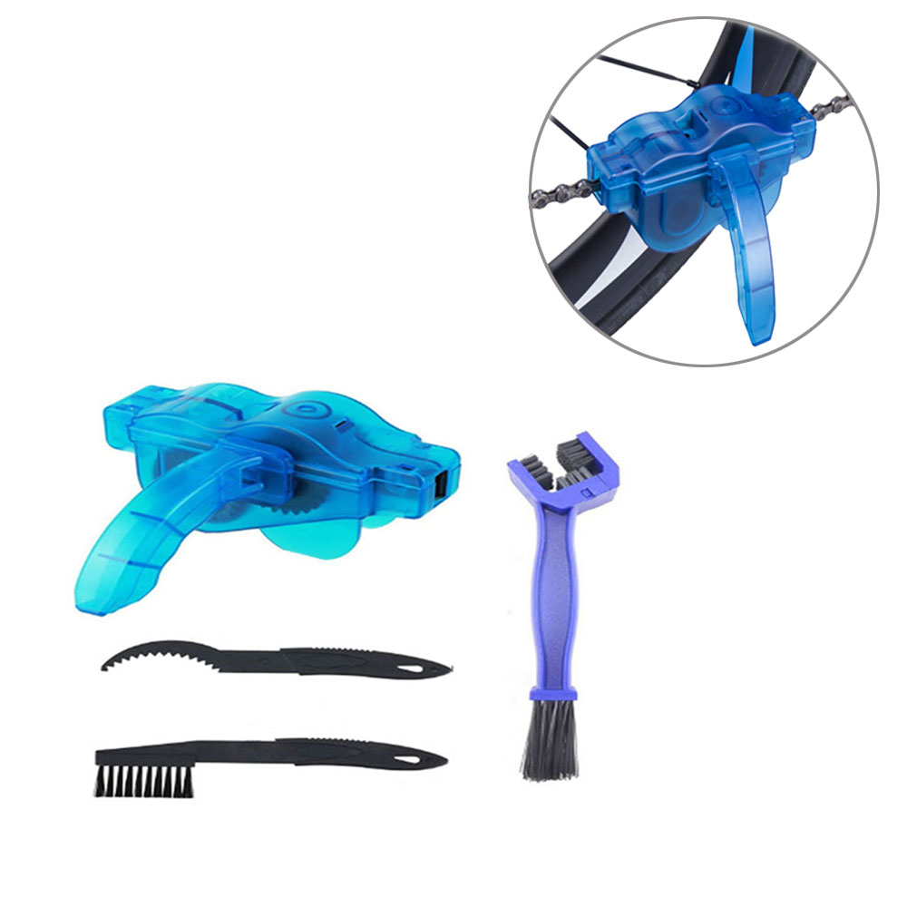 Fiets chain cleaner set scrubber borstels cleaning kit mountainbike wassen tool fietsen chain protector