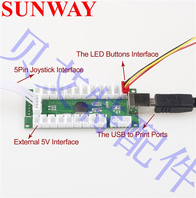 Arcade led-controller, USB zu PC Arcade controller Computer chips, encoder, tastatur mit kabel 3 pin taste drähte