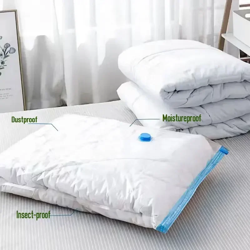 1 Stuks Vacuüm Opbergzakken Garderobe Organizer Vacuüm Seal Zak Ruimtebesparende Zakken Voor Kleding Beddengoed Deken Verpakking Opslag