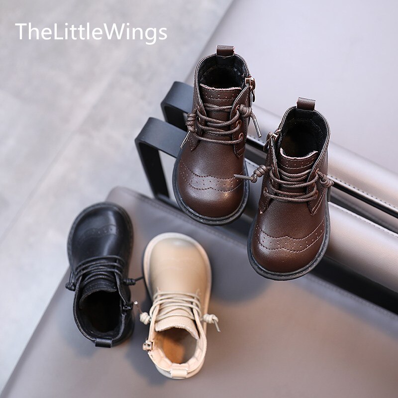 Bambini martino stivali 2020 di inverno delle ragazze morbide scarpe con la suola del piede più caldo scarpe dei ragazzi 1-3 anni vecchia versione Coreana dello stile Britannico
