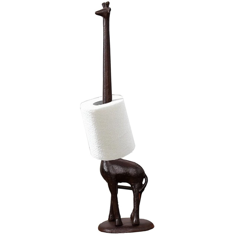 Støbejern girafpapirholder dekorerer badeværelse toiletpapirholder