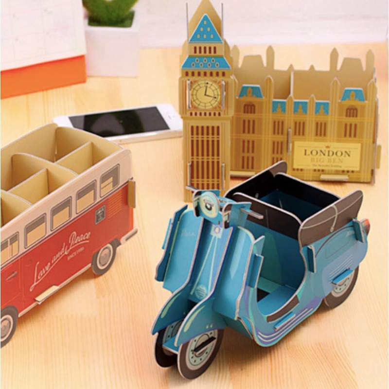Office Organizer Desktop Mooie Papier Pen Opbergdoos Potlood Borstel Pot Penhouder Make Borstel Container Bureau Decoratie
