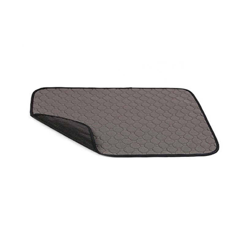 Alfombra absorbente de orina para perros y gatos, almohadilla impermeable para Entrenamiento de mascotas, pañal para uso de mascotas, esterilla de larga vida útil para orina, producto para mascotas: Gris oscuro / M